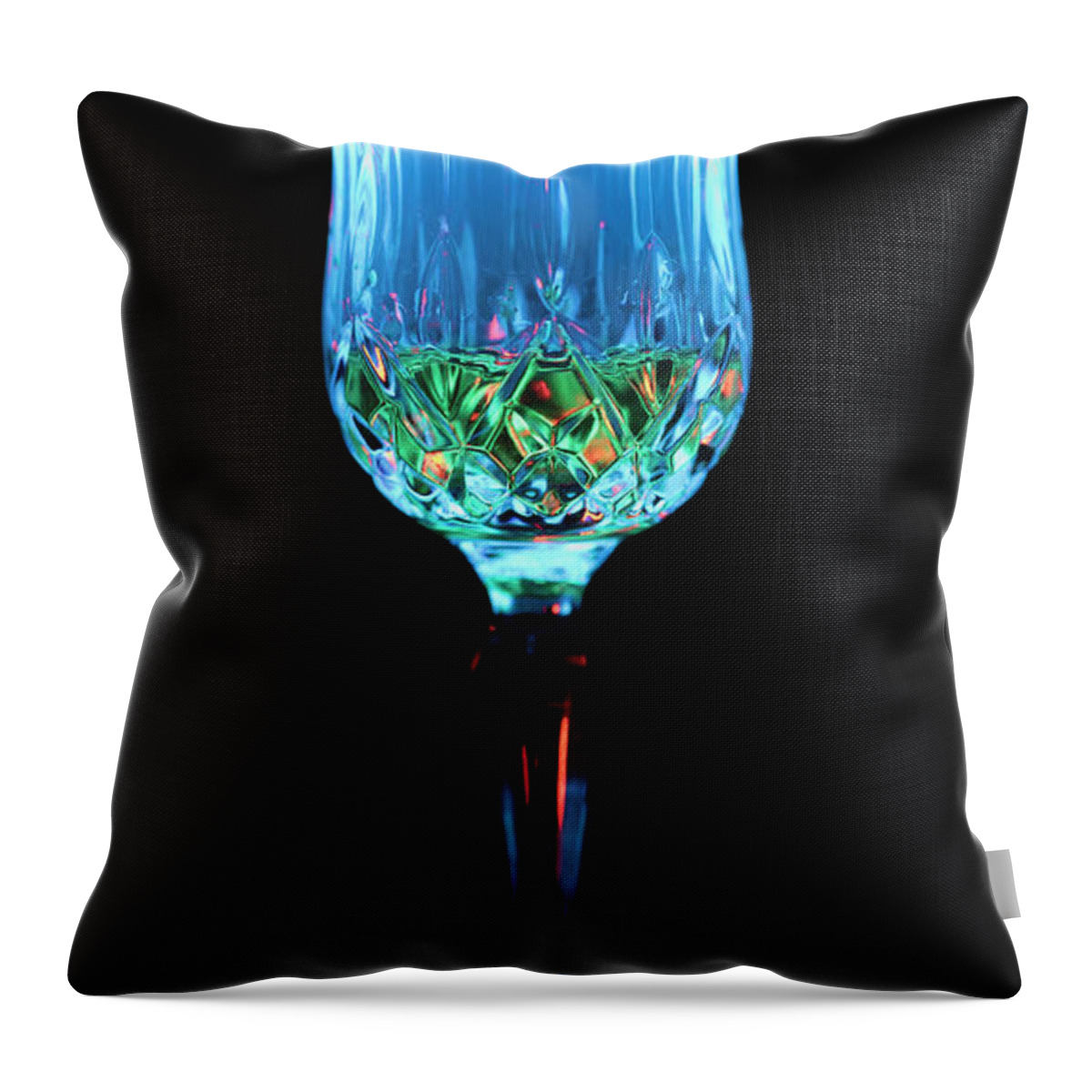 Poison Throw Pillow featuring the photograph A glass of poison by Maria Dimitrova
