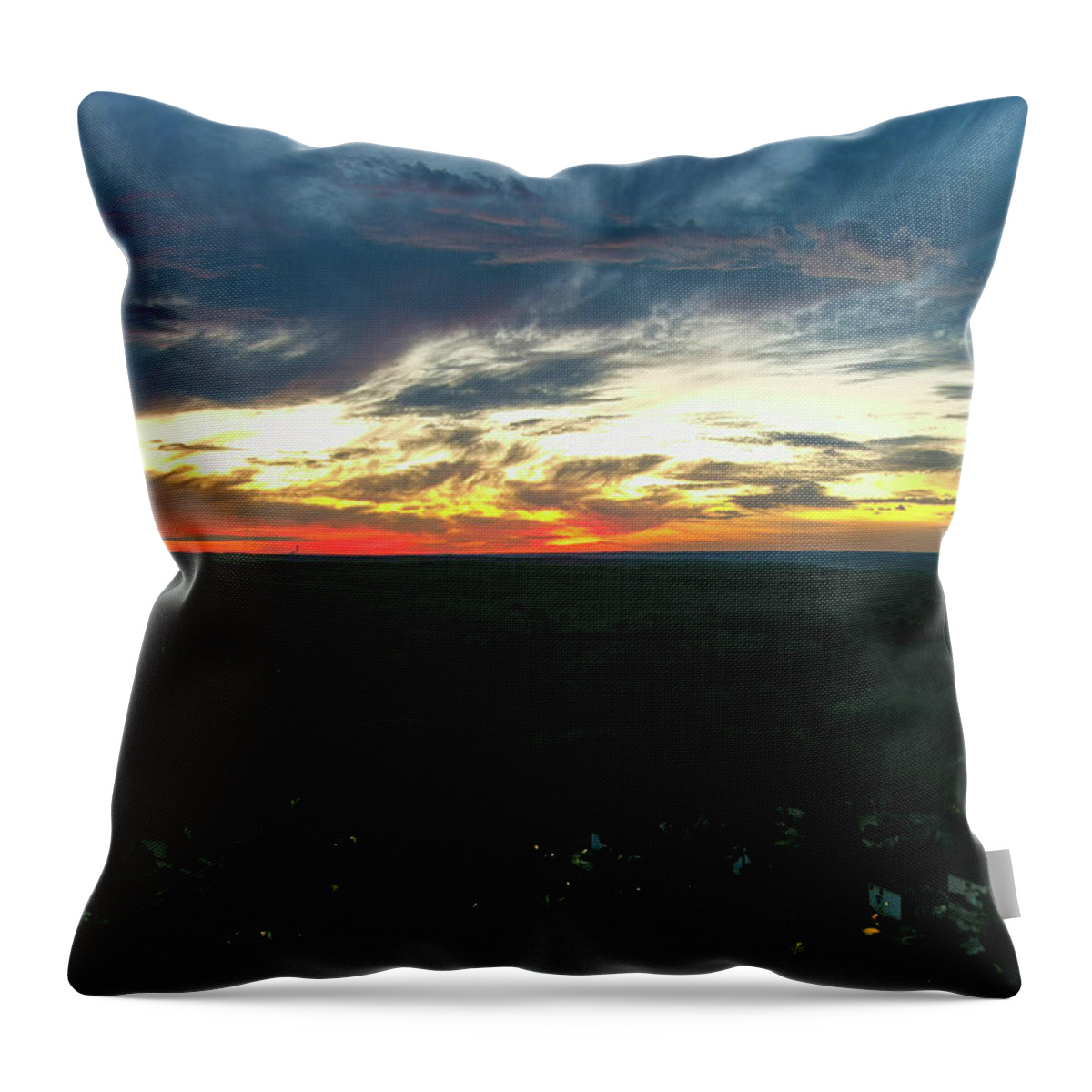 Sunset Throw Pillow featuring the photograph A Glorious Sunset Over Georgia by Marcus Jones