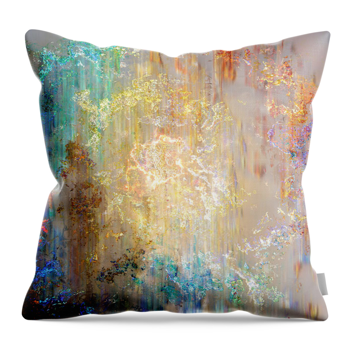Abstract Art Throw Pillow featuring the painting A Heart So Big - Abstract Art by Jaison Cianelli