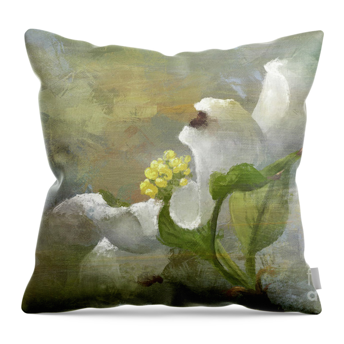Flower Throw Pillow featuring the digital art A Light That Shines For Me by Lois Bryan