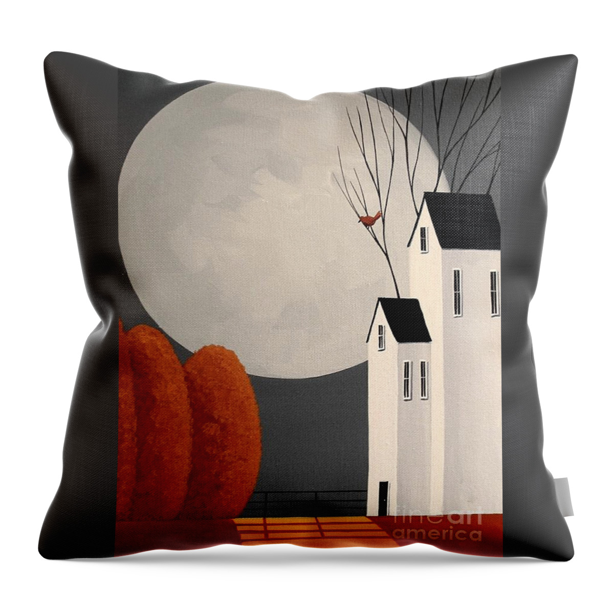 Bird Throw Pillow featuring the painting A Little Bird Told Me by Debbie Criswell