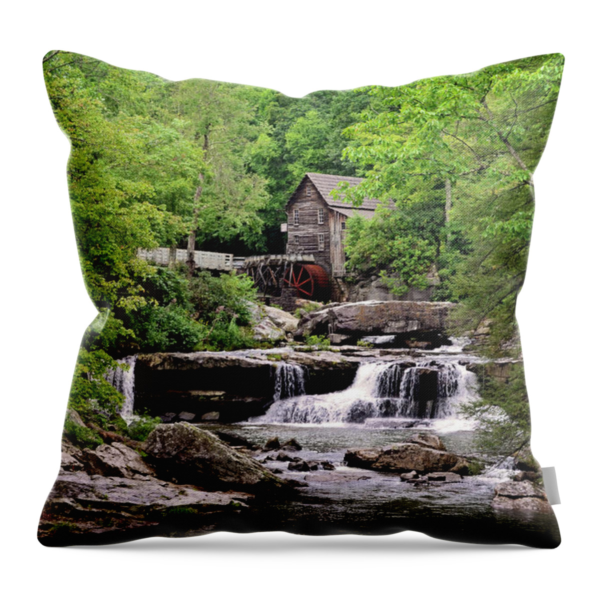 Watermill Throw Pillow featuring the photograph A Mill of Inspiration by Lisa Lambert-Shank