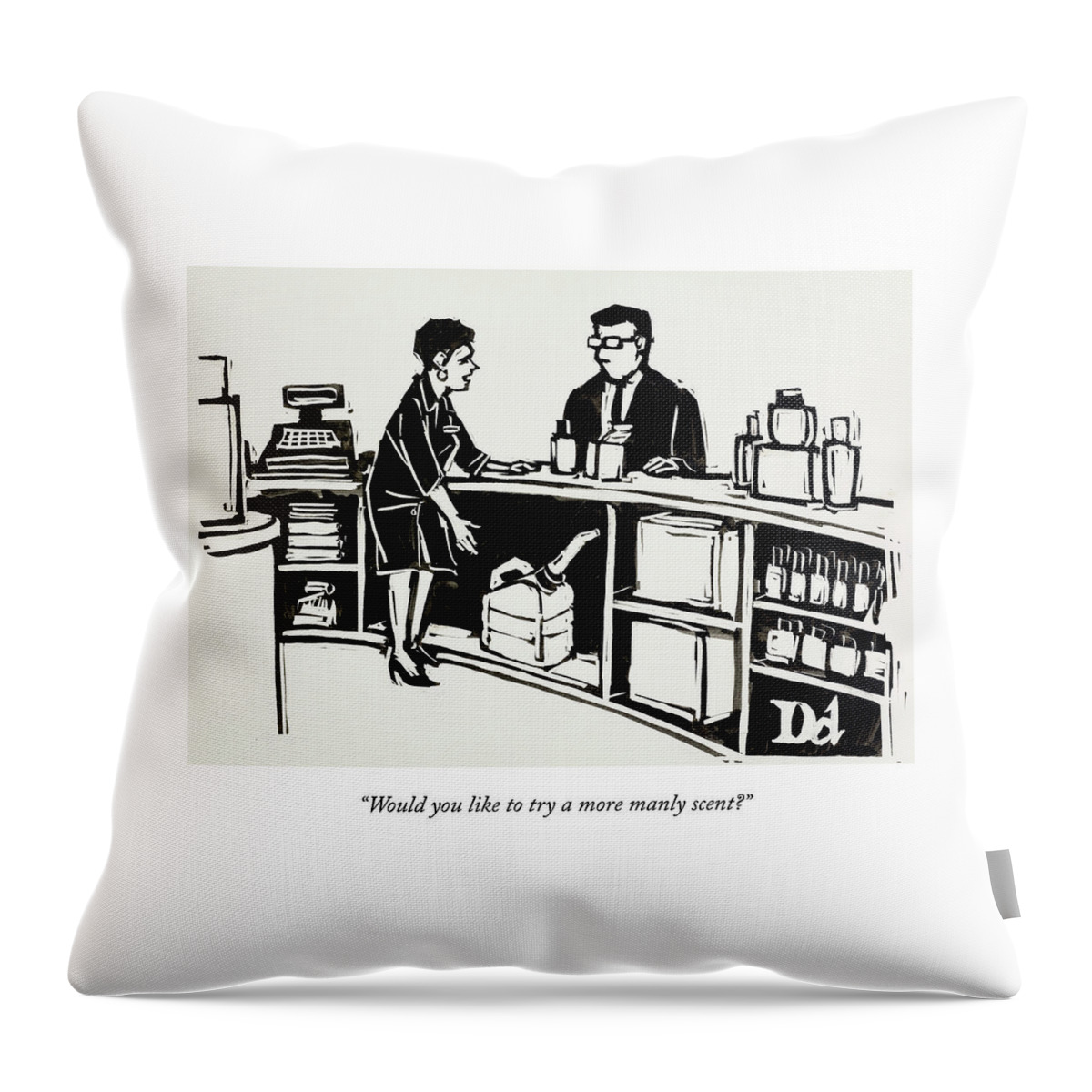 A More Manly Scent Throw Pillow