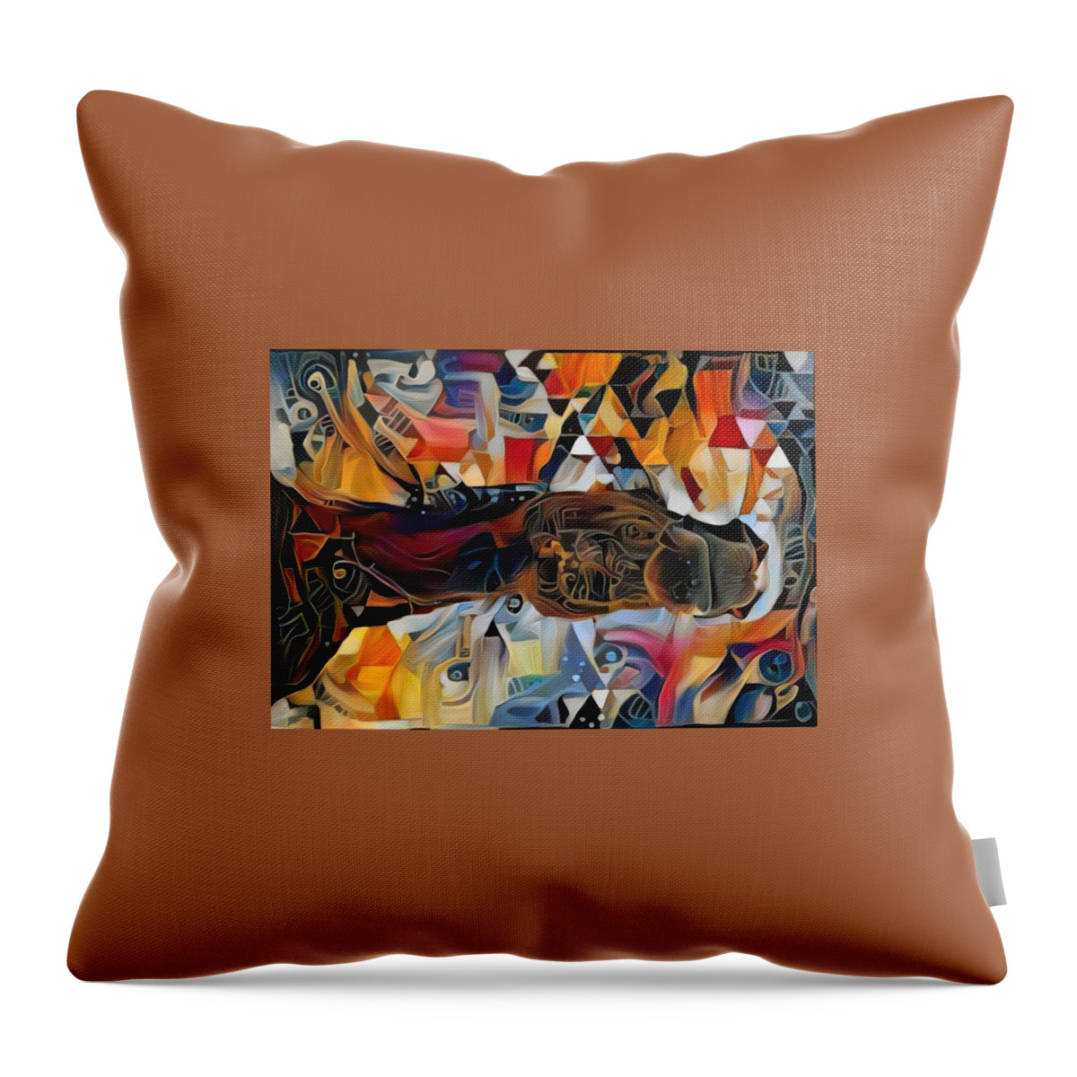 Horse Head Throw Pillow featuring the digital art A New Perspective 2 by Listen To Your Horse