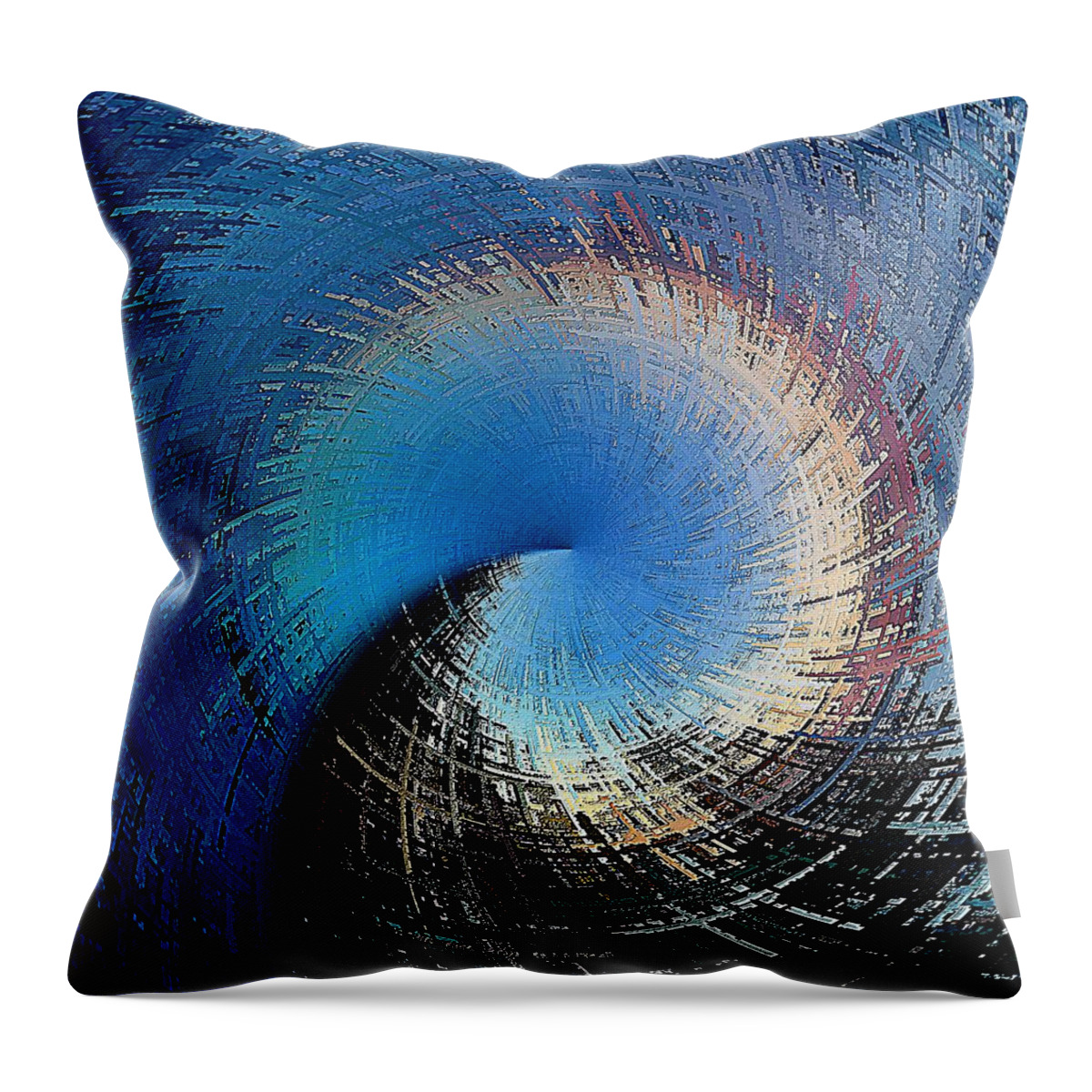 Blue Throw Pillow featuring the digital art A Passage of Time by David Manlove