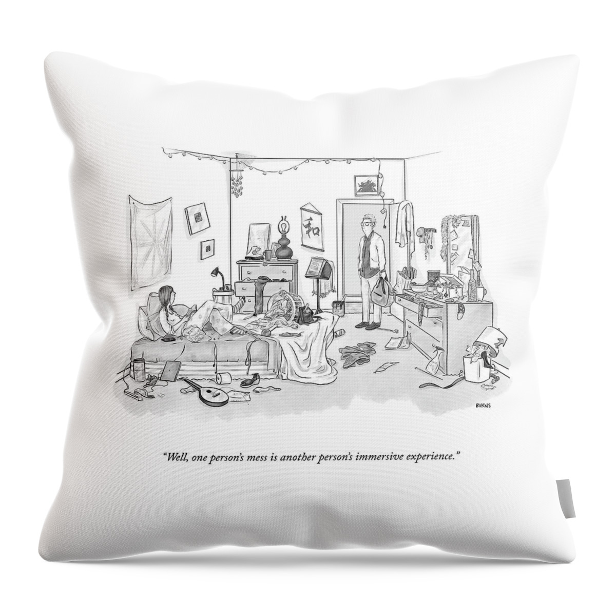 A Person's Immersive Experience Throw Pillow