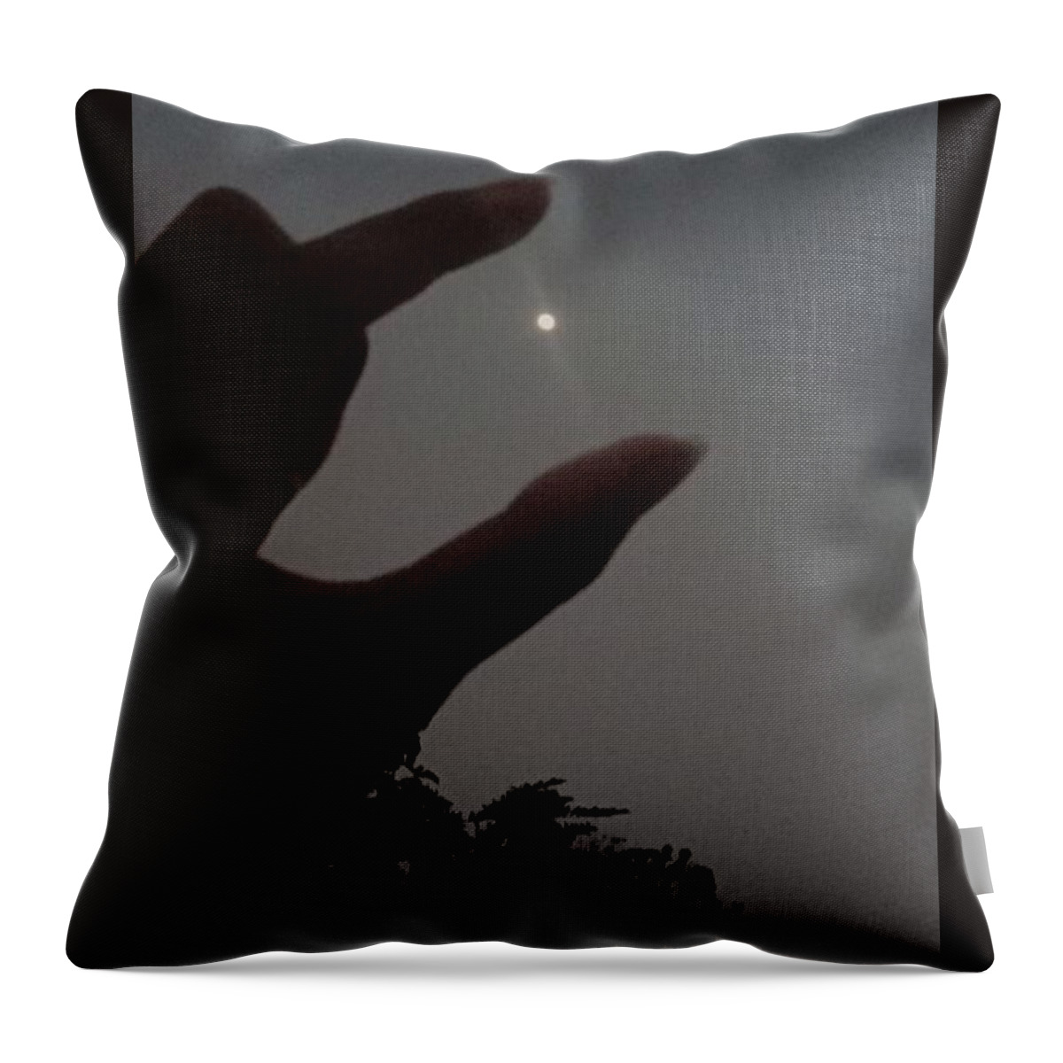  Throw Pillow featuring the photograph A proton or a moon by Purna Shyam