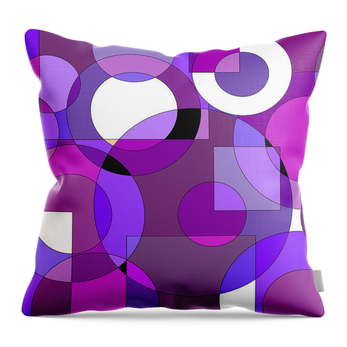 A Purple Passion Throw Pillow featuring the digital art A Purple Passion by Val Arie