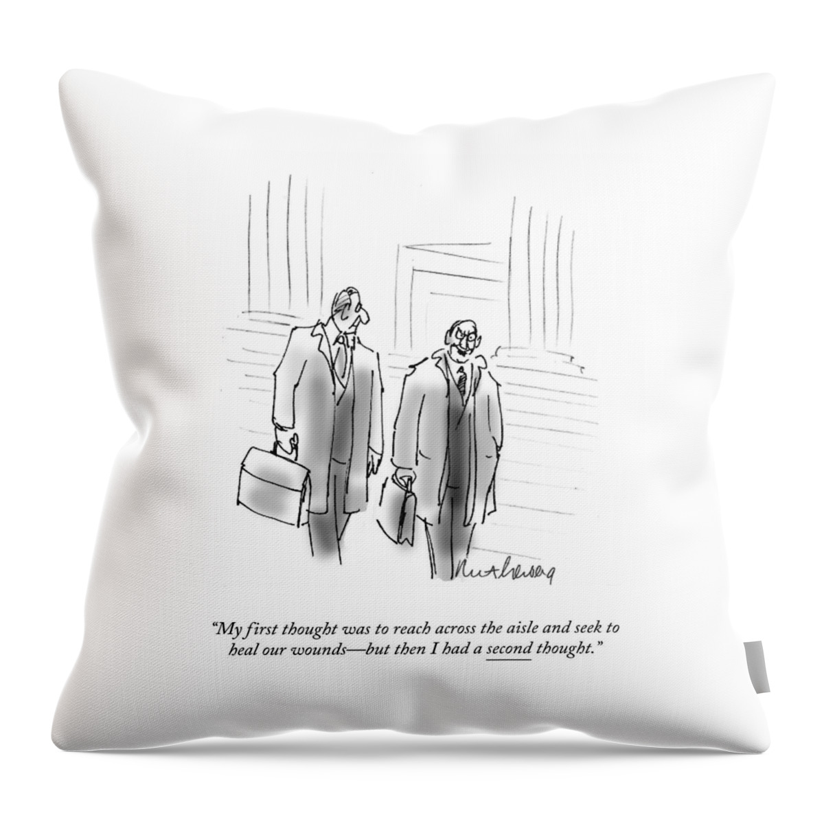 A Second Thought Throw Pillow