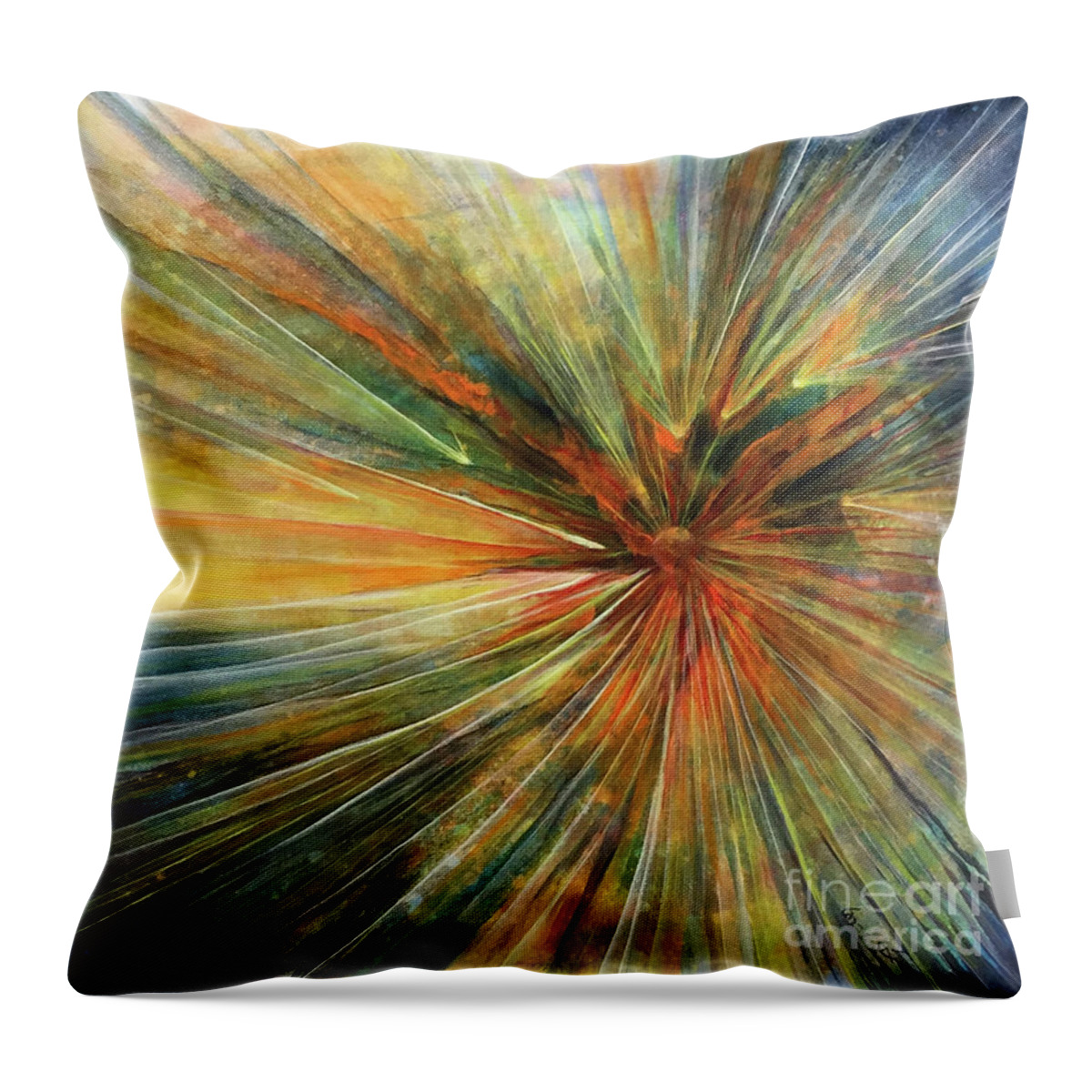  Throw Pillow featuring the painting A Star is Born by Lance Crumley