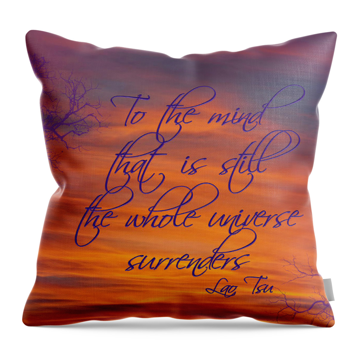 Sunset Throw Pillow featuring the photograph A Still Mind by Jill Love