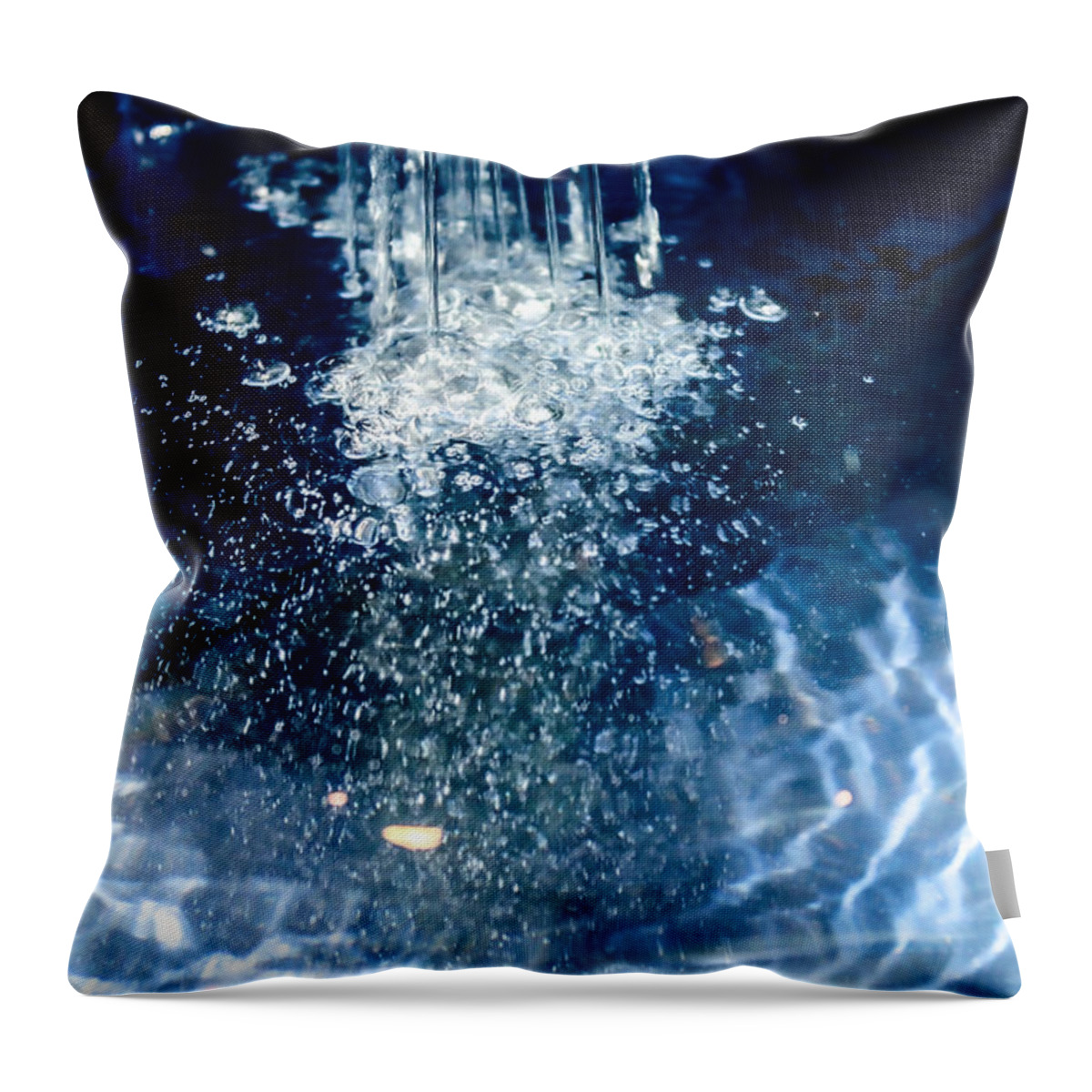 Water Throw Pillow featuring the photograph A Study in Blues by W Craig Photography
