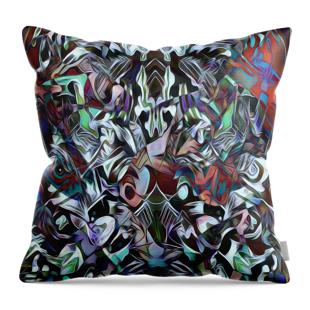 Cubism Throw Pillow featuring the digital art A Work in Progress by Jeff Malderez