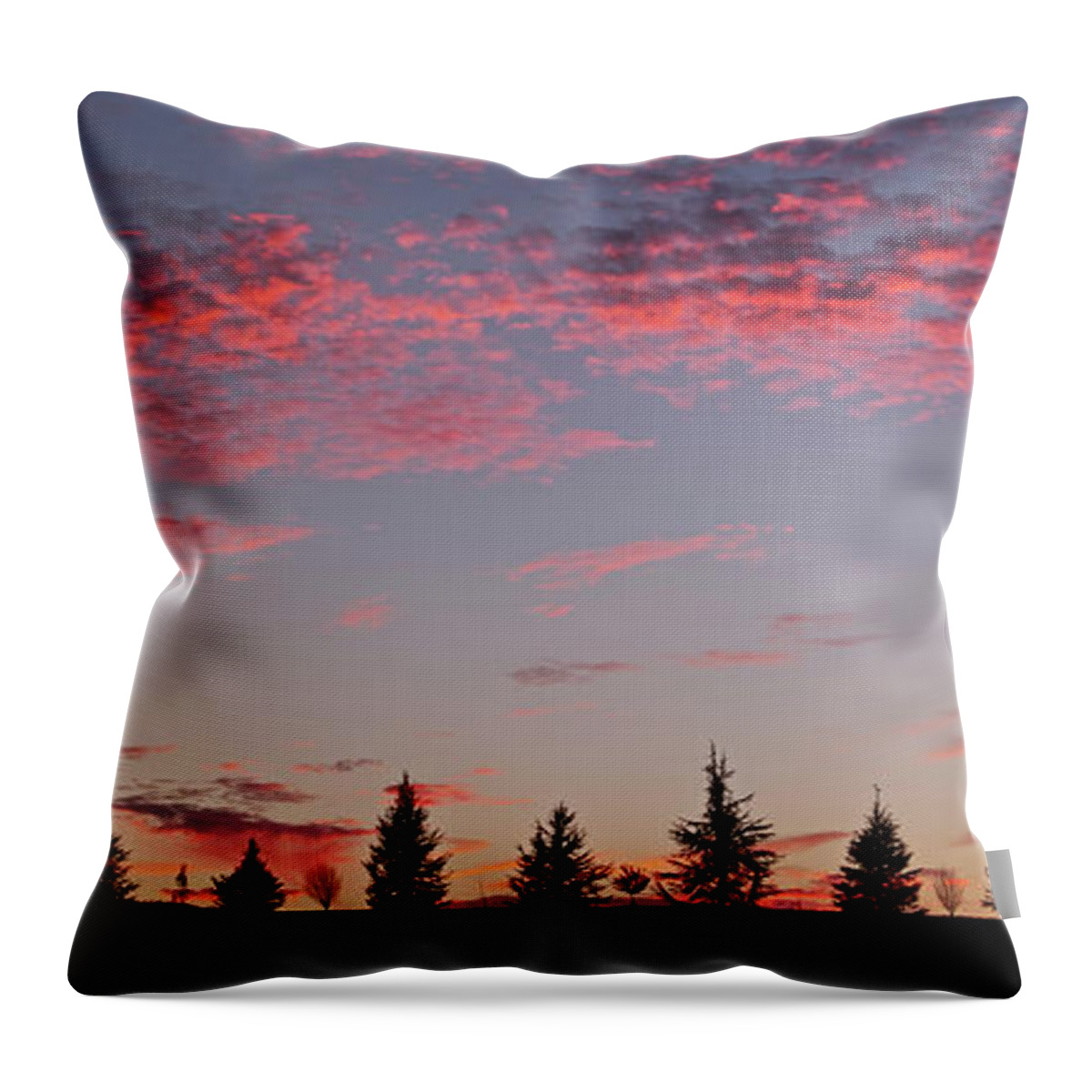 Landscape Throw Pillow featuring the photograph About vacuum and creation by Karine GADRE