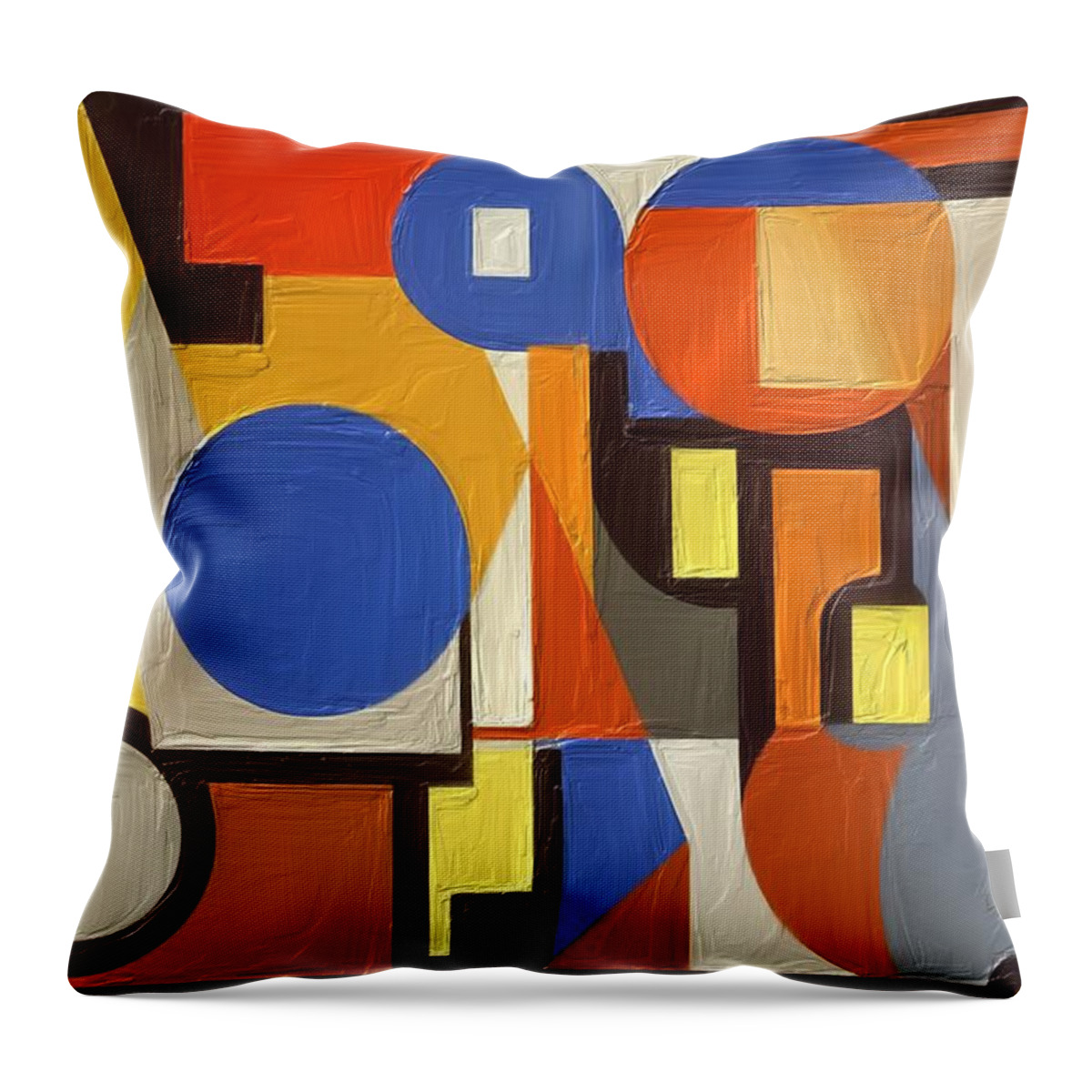 Geometric Throw Pillow featuring the digital art Abstract 12 by David Luebbert