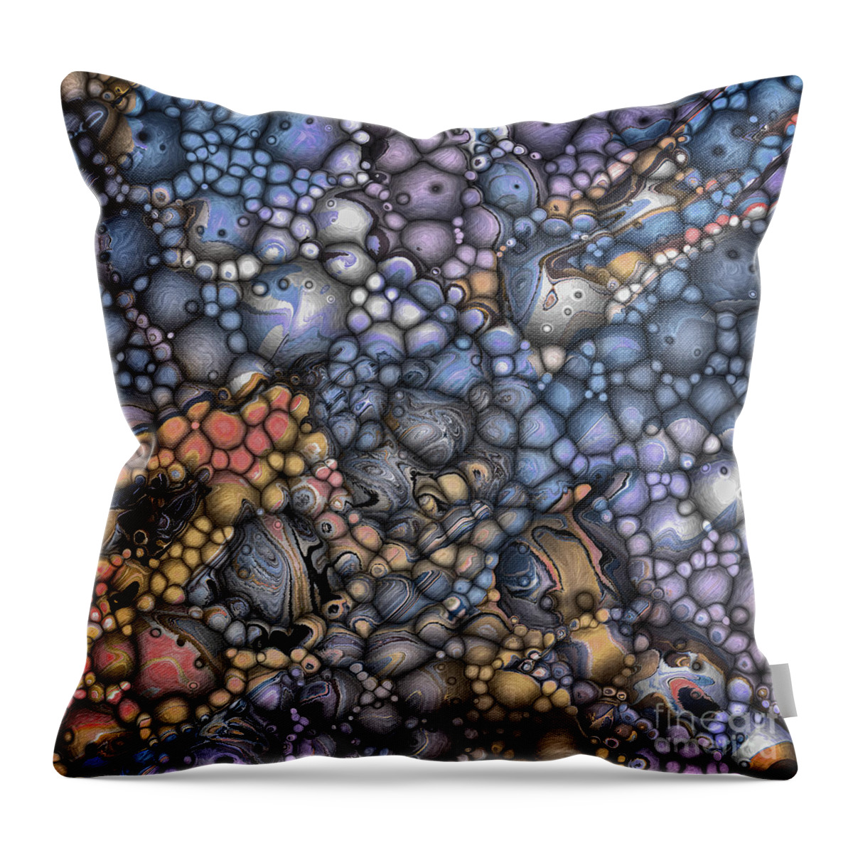 Shapes Throw Pillow featuring the digital art Abstract 3D Surface by Phil Perkins