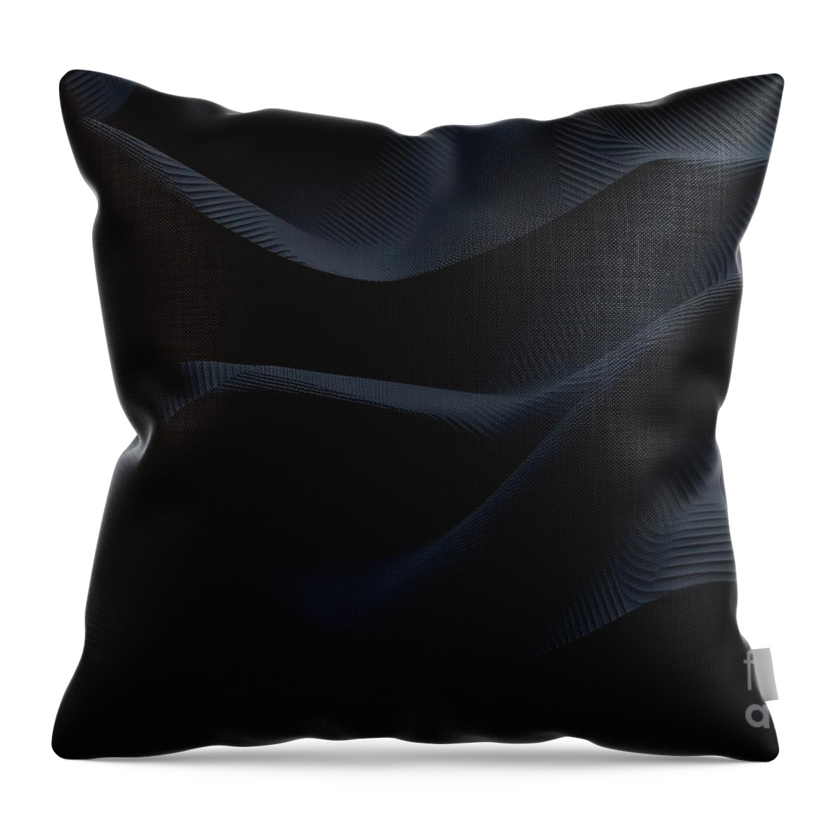 Background Throw Pillow featuring the painting Abstract background with black fabric texture by N Akkash