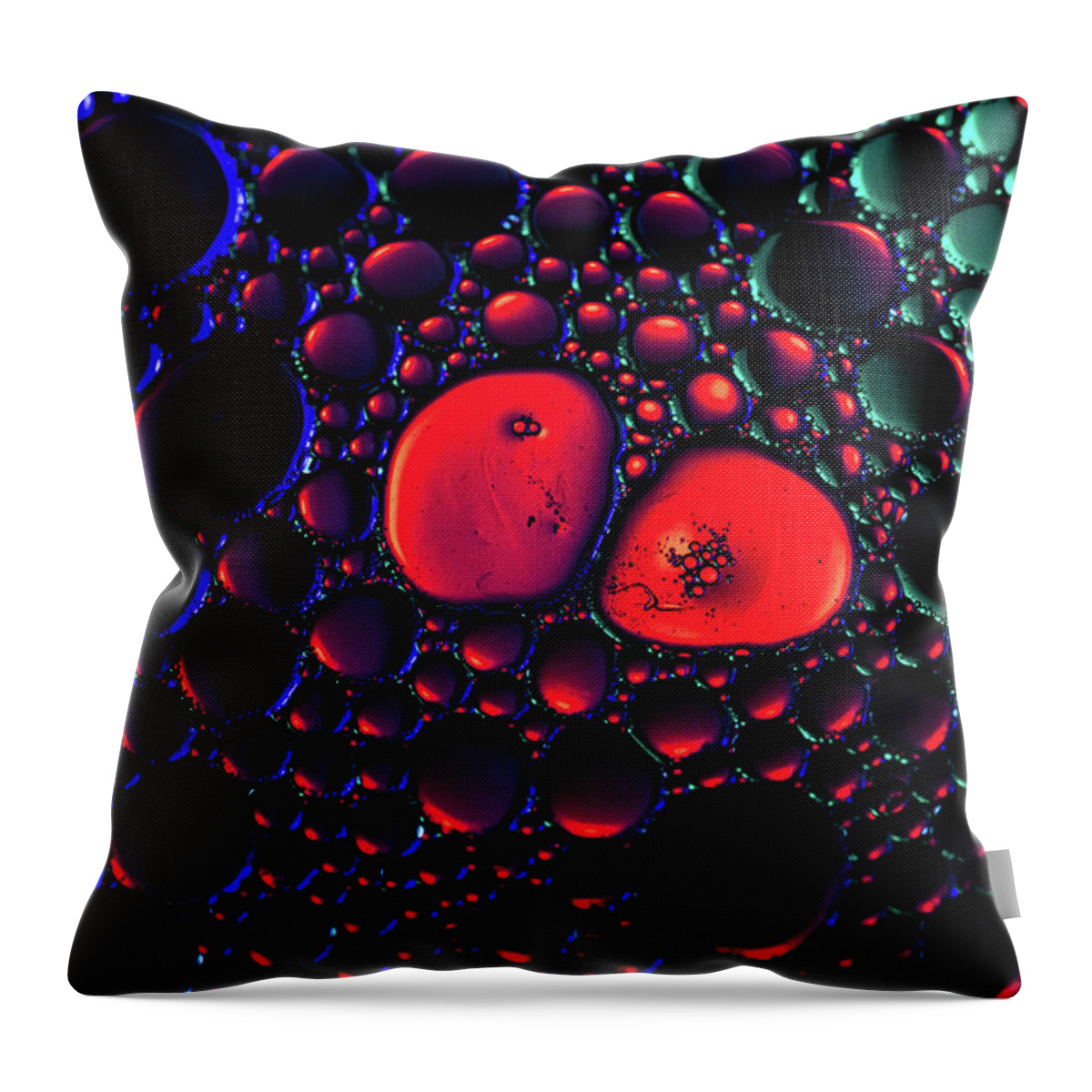 Light Throw Pillow featuring the photograph Abstract Bubbles by Amelia Pearn