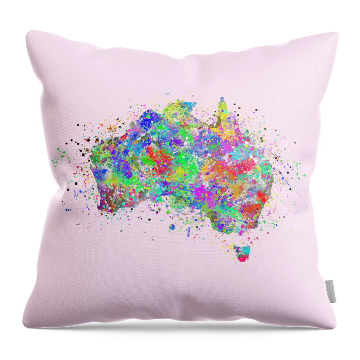 Poster Throw Pillow featuring the painting Abstract Colorful Australia by Stefano Senise