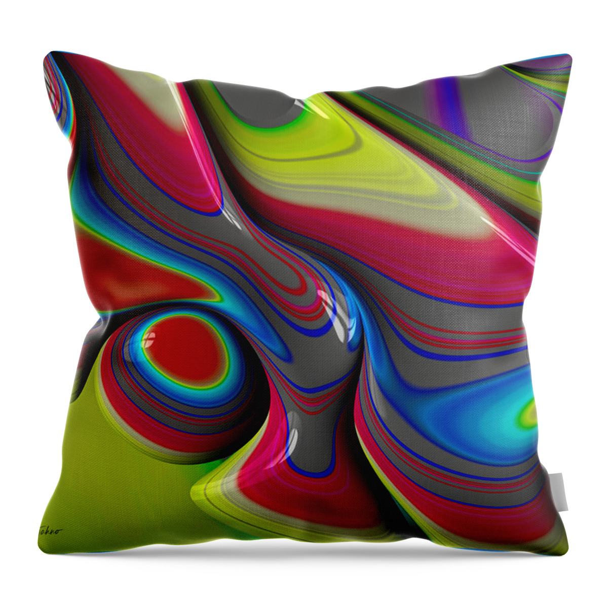 Abstract Throw Pillow featuring the photograph Abstract Colorplay - Series 17 by Barbara Zahno