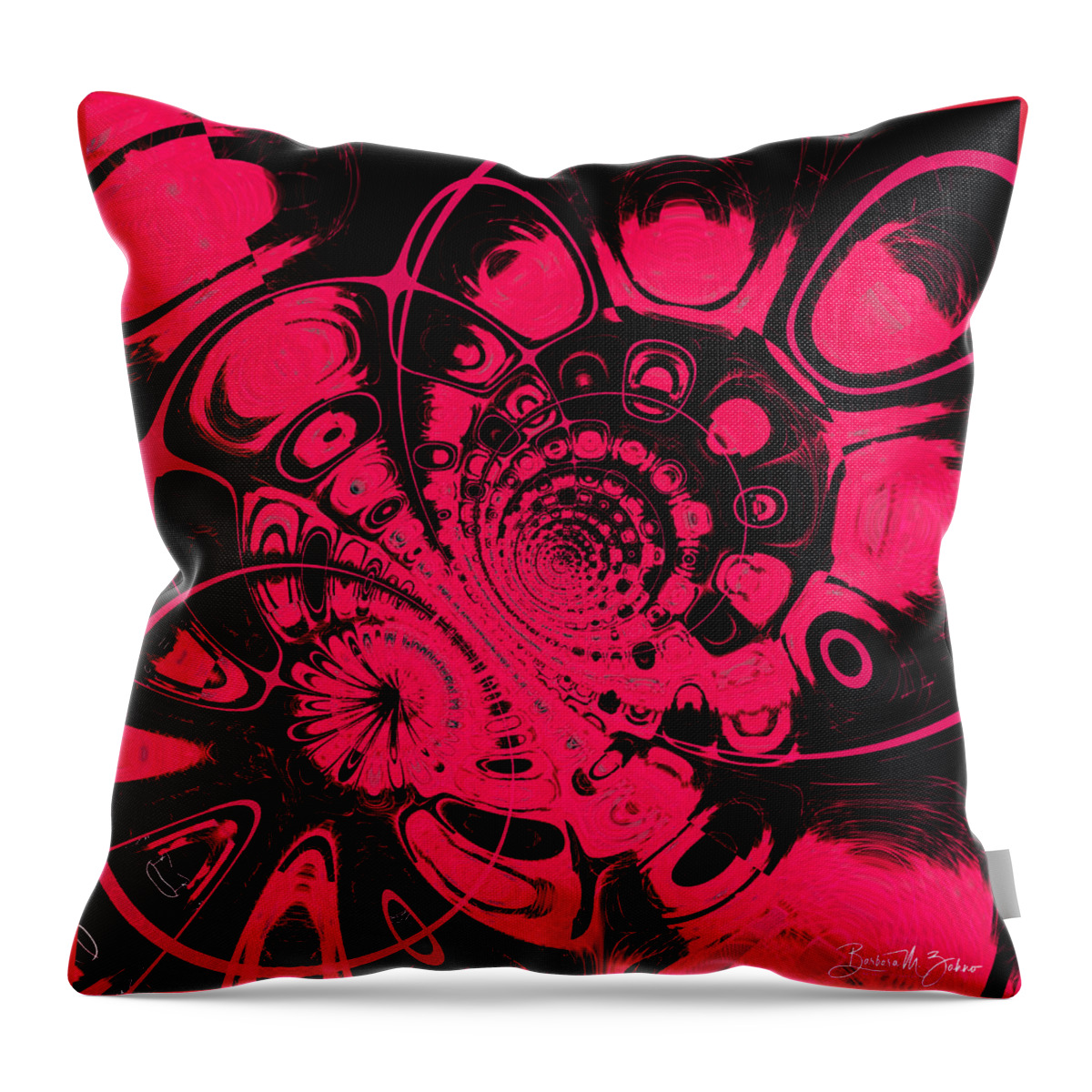 Abstract Throw Pillow featuring the photograph Abstract Colorplay - Series #27 by Barbara Zahno
