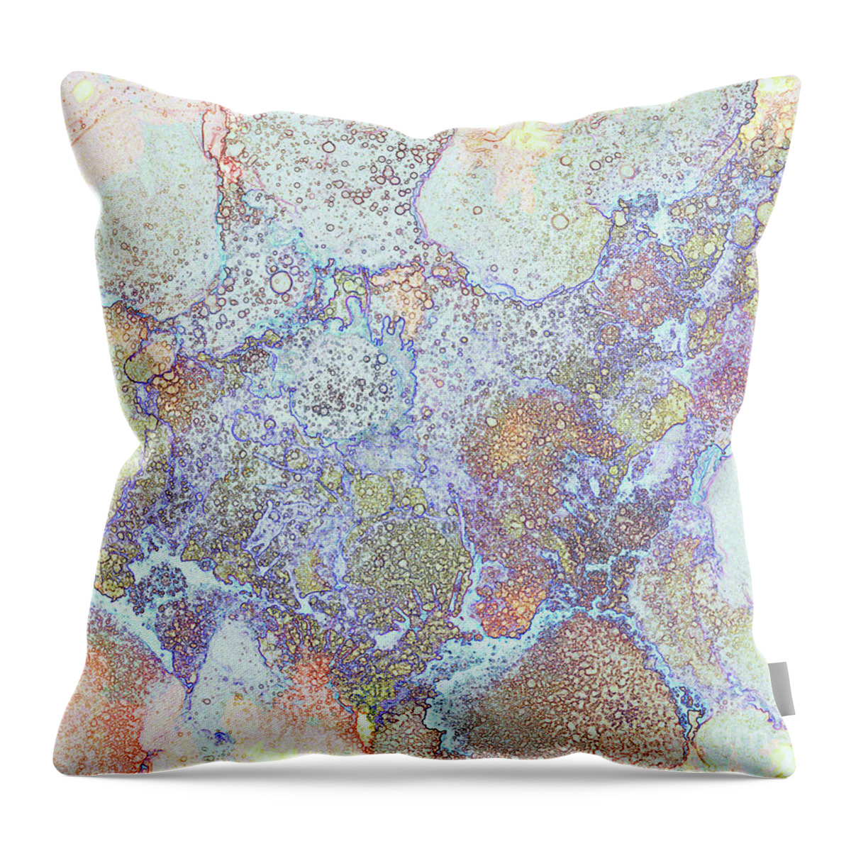 Abstract Throw Pillow featuring the mixed media Abstract Design 181 by Lucie Dumas
