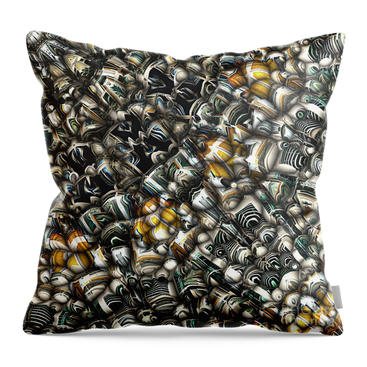 Displacement Throw Pillow featuring the digital art Abstract Distortion by Phil Perkins