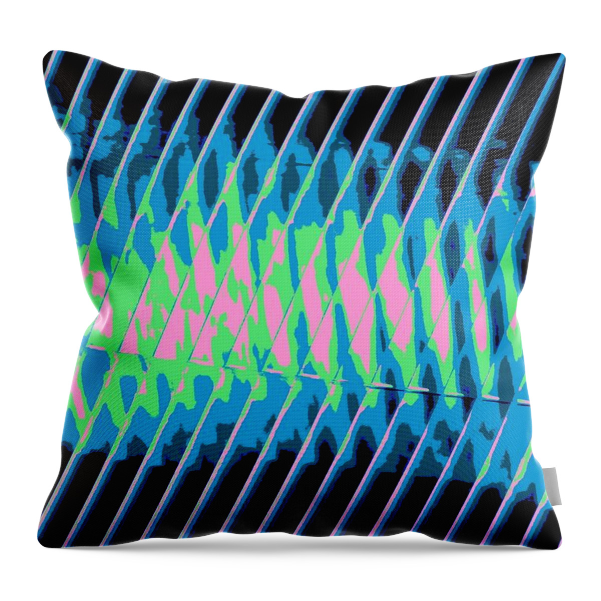 Abstract Throw Pillow featuring the digital art Abstract Exressionaryish #12 by T Oliver