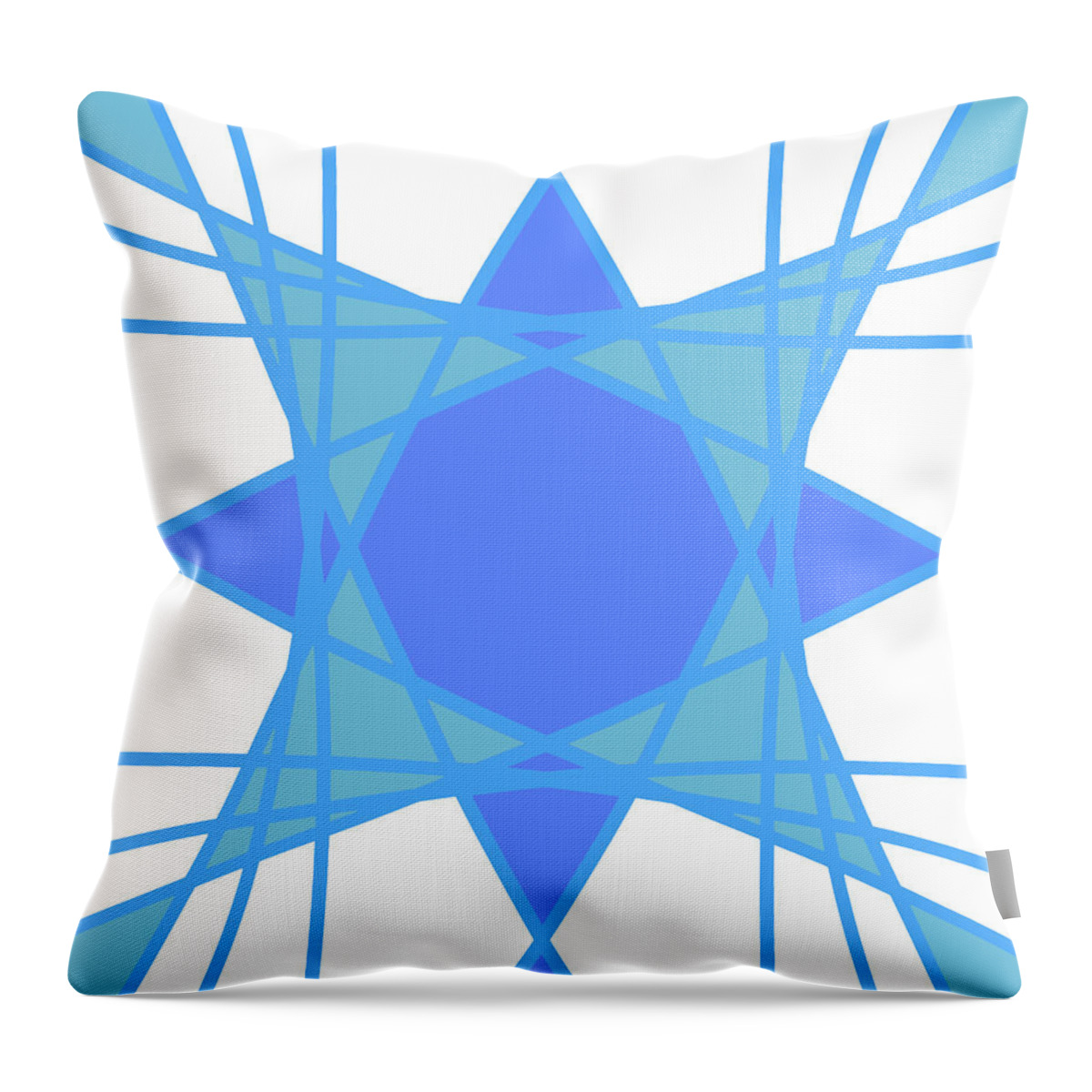 Home Decor Throw Pillow featuring the digital art Abstract Flower - Modern Design Pattern by Patricia Awapara