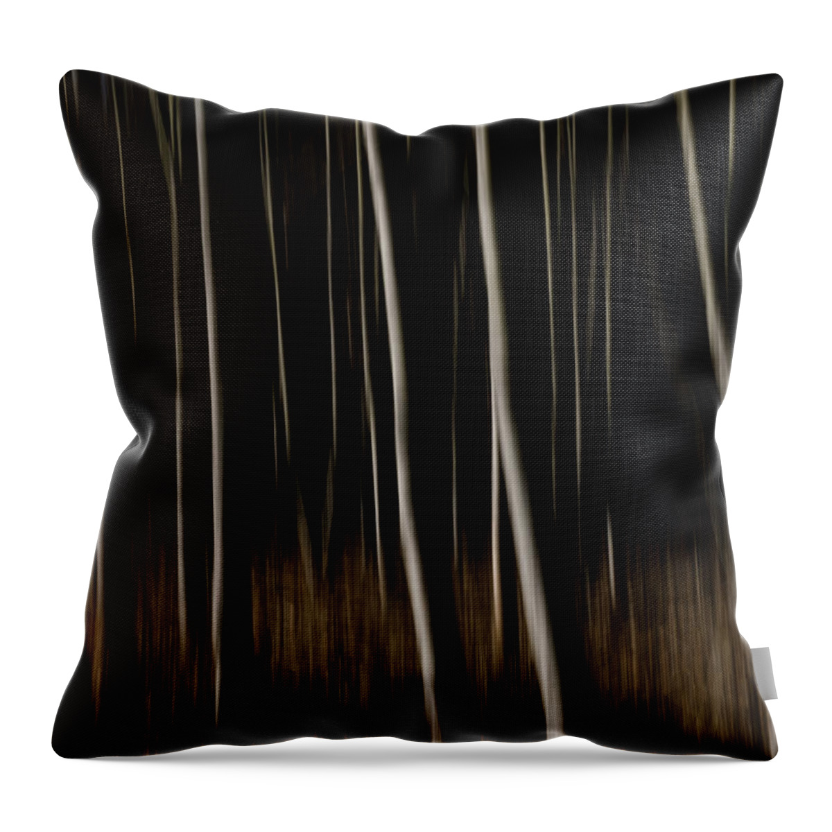 Abstract Throw Pillow featuring the photograph Abstract Forest - Fine Art Photography Print by Martin Vorel Minimalist Photography