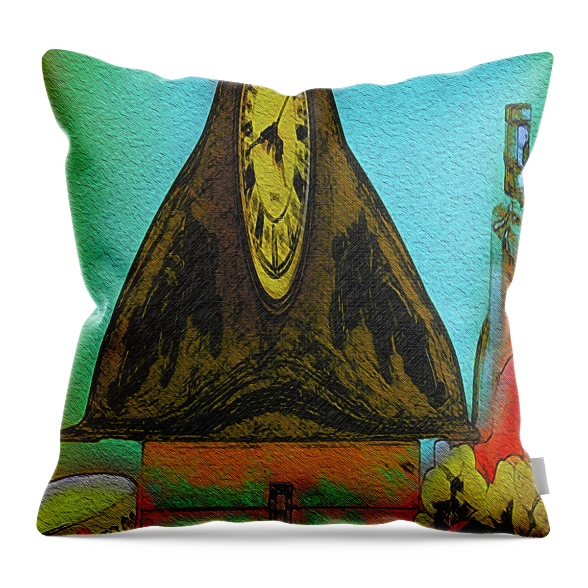 Art Throw Pillow featuring the digital art Abstract Fruit Art  139 by Miss Pet Sitter