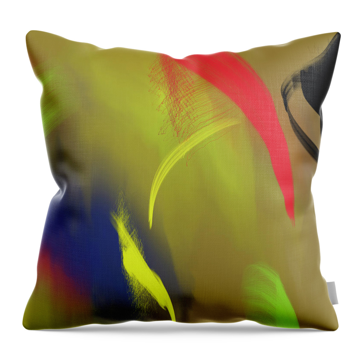 Abstract Throw Pillow featuring the photograph Abstract in digital oils by Cordia Murphy