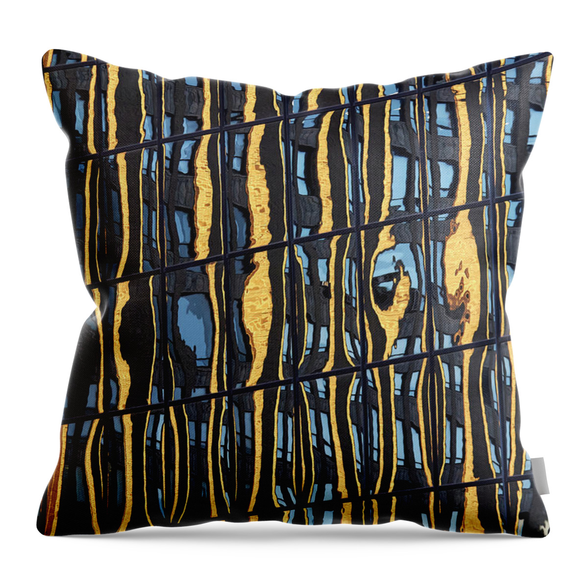 Abstract Throw Pillow featuring the photograph Abstract reflection 1 by Tony Cordoza