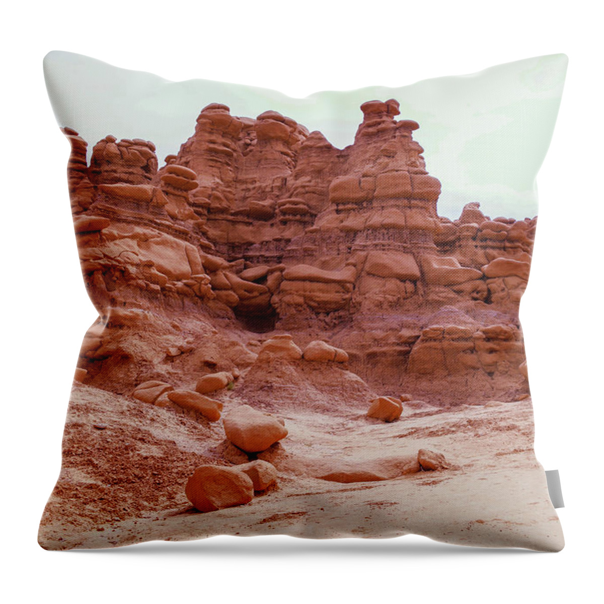 Rocks Throw Pillow featuring the photograph Abstract rock formation by Jeff Swan