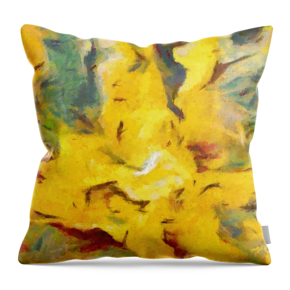 Savanna Throw Pillow featuring the painting Abstract Savanna Colors by Stefano Senise