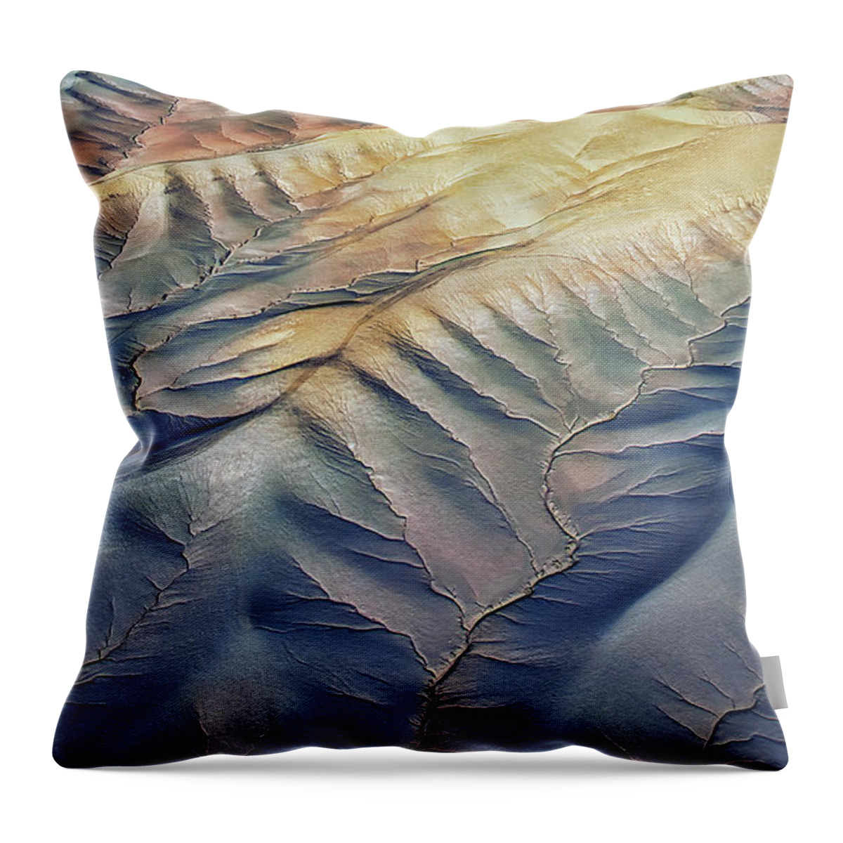 Utah Badlands Throw Pillow featuring the photograph Abstract Trees In the Utah Badlands by Susan Candelario