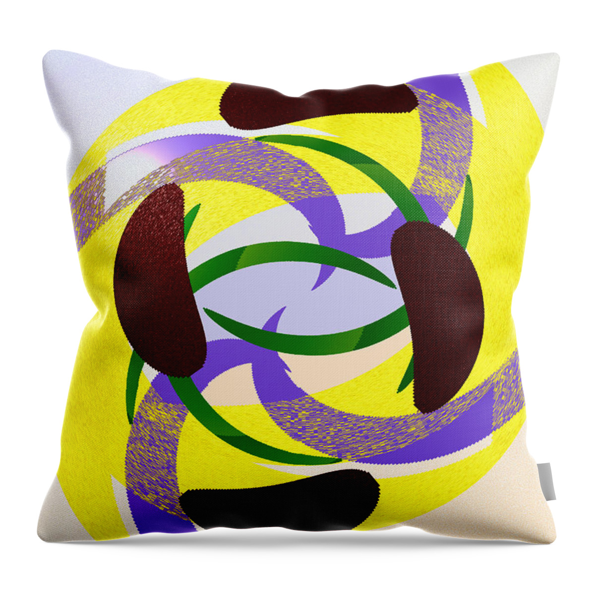 Abstract Throw Pillow featuring the digital art Abstract - Turning by Kae Cheatham