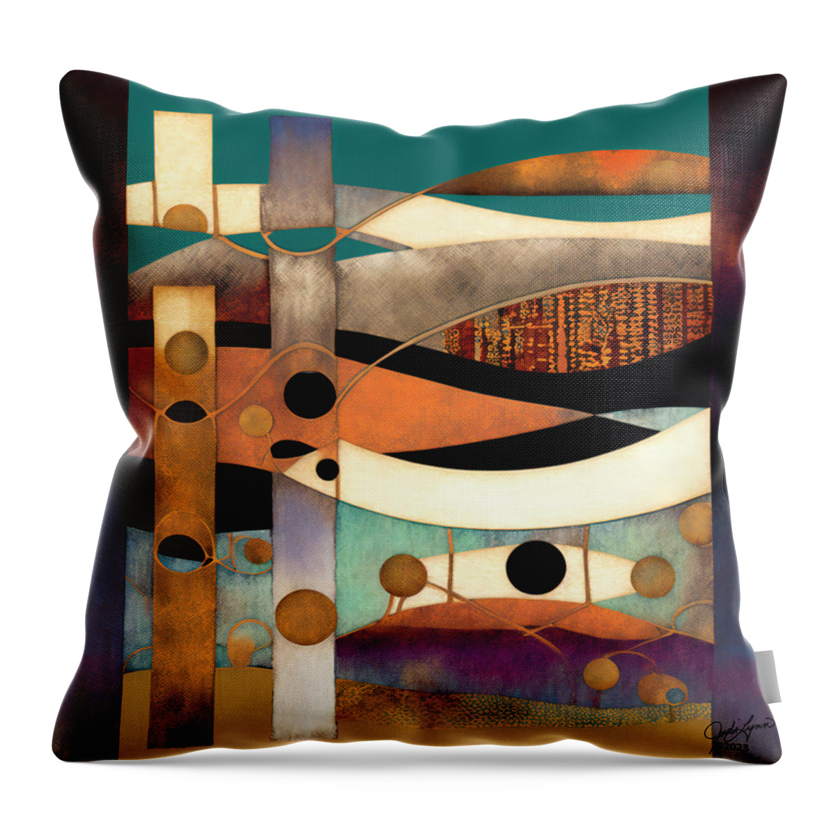 Abstraction Throw Pillow featuring the digital art Abstraction 4 by Judi Lynn