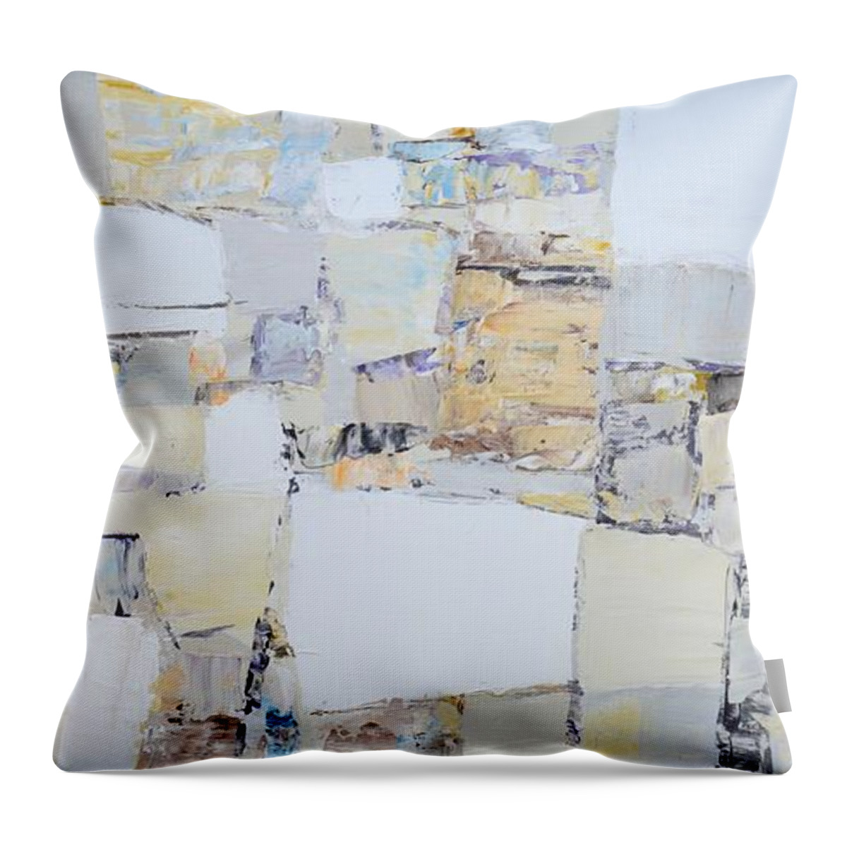 Abstraction Throw Pillow featuring the painting 	Abstraction 8. by Iryna Kastsova