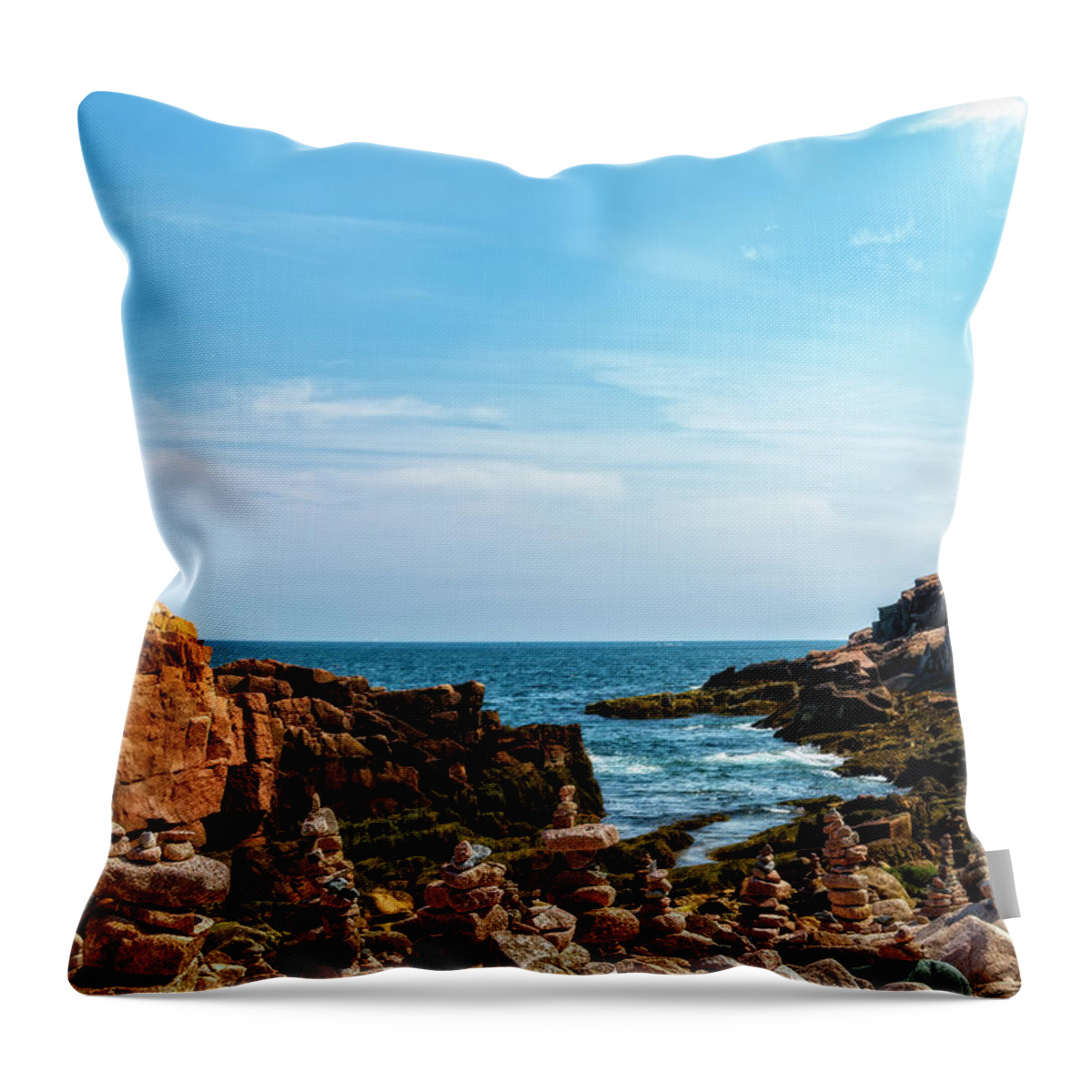 Maine Throw Pillow featuring the photograph Acadia National Park Splendor by Kay Brewer