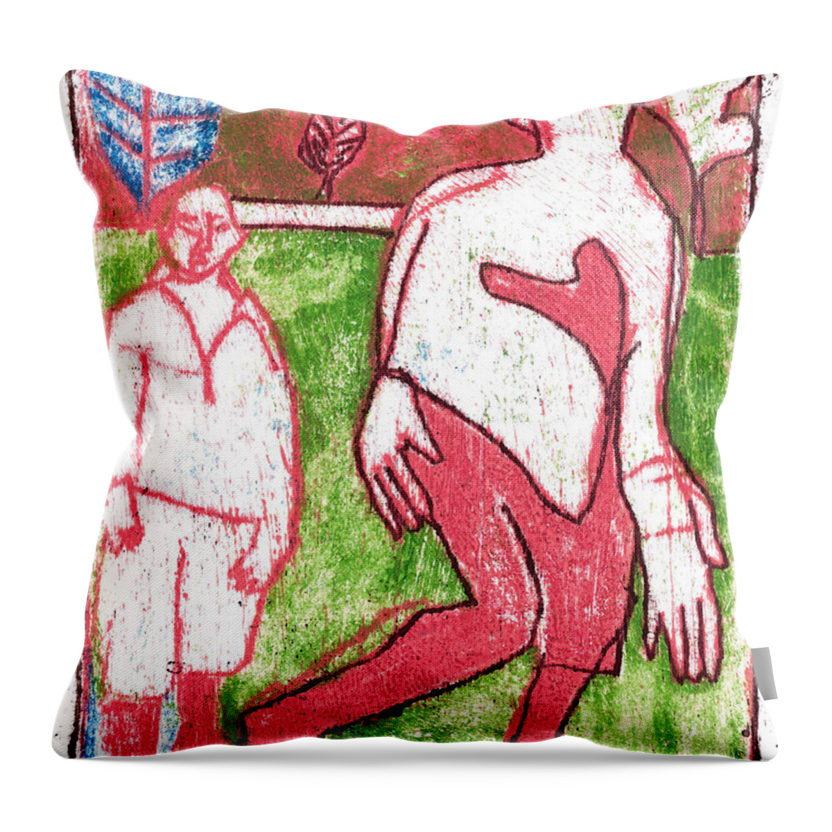 Oil Throw Pillow featuring the painting Heckel's Horse Jr. oil painting 7 by Edgeworth Johnstone