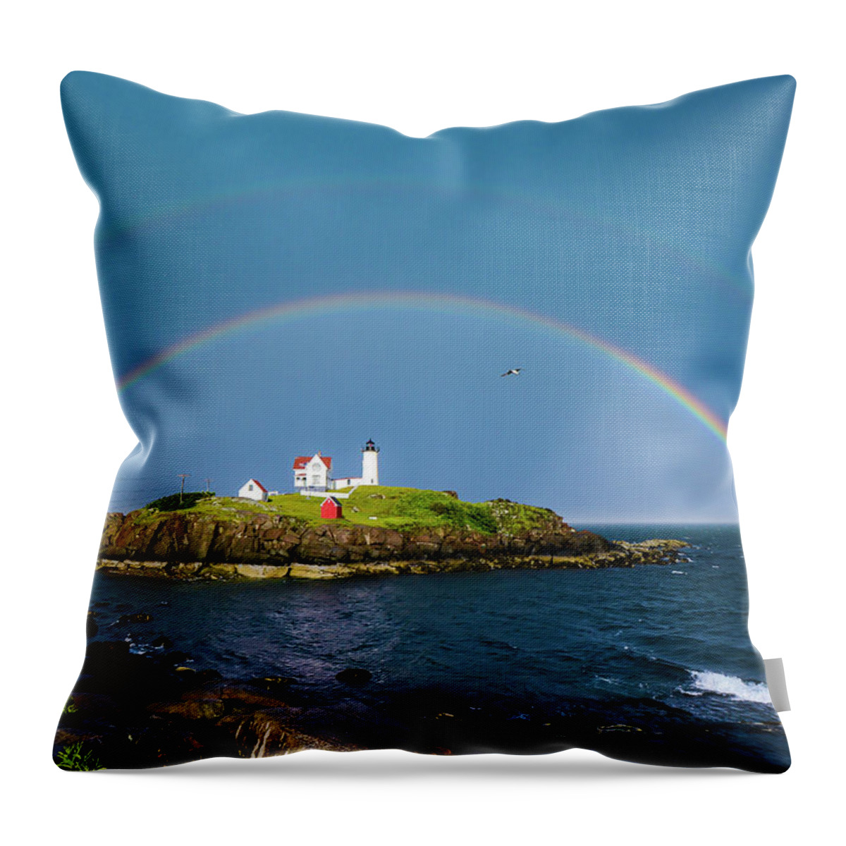 Nubble Throw Pillow featuring the photograph After the Storm by John Cannon