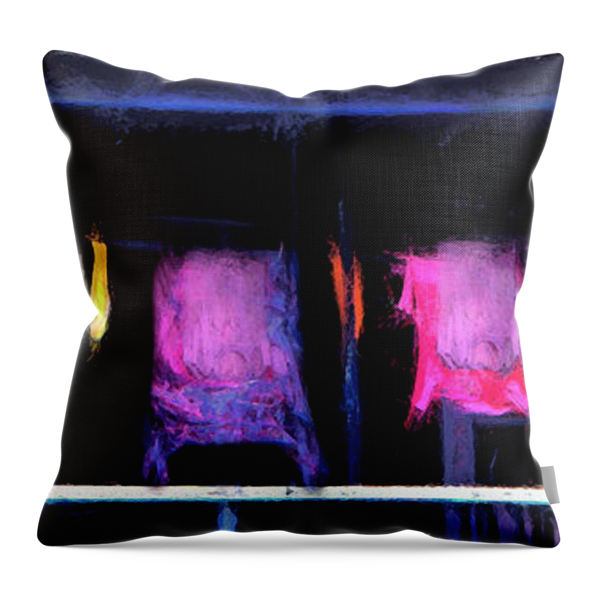 Wash Throw Pillow featuring the photograph Afternoon Light on a Porch Washline by Wayne King