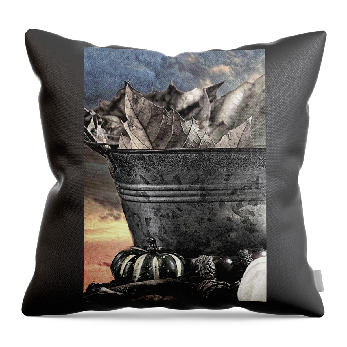 Leaves Throw Pillow featuring the photograph Against An Autumn Sky by Rene Crystal