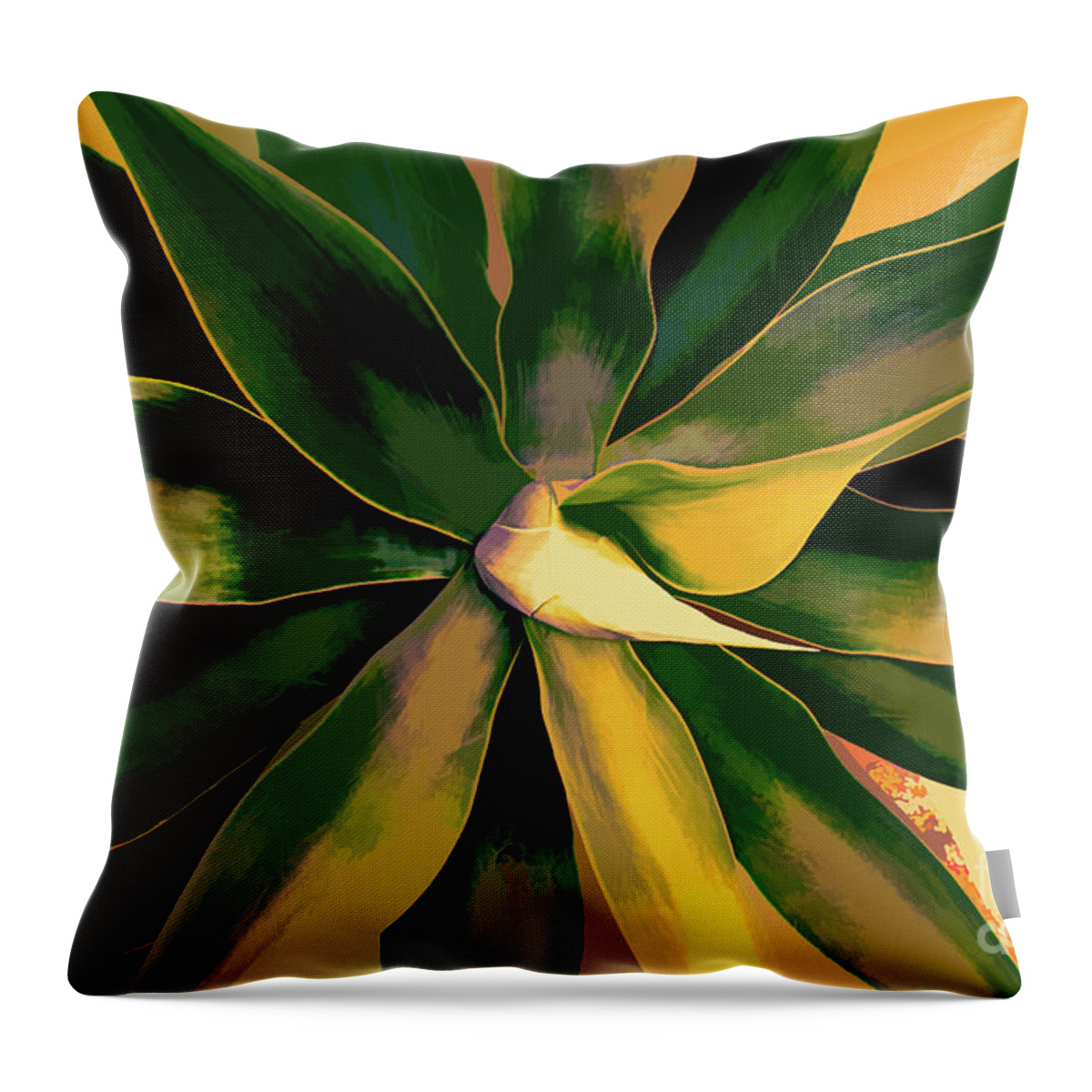 Abstract Throw Pillow featuring the photograph Agave Abstract by Roslyn Wilkins
