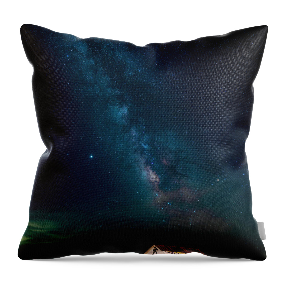 Texas Throw Pillow featuring the photograph Aggie Barn Under the Stars by David Morefield