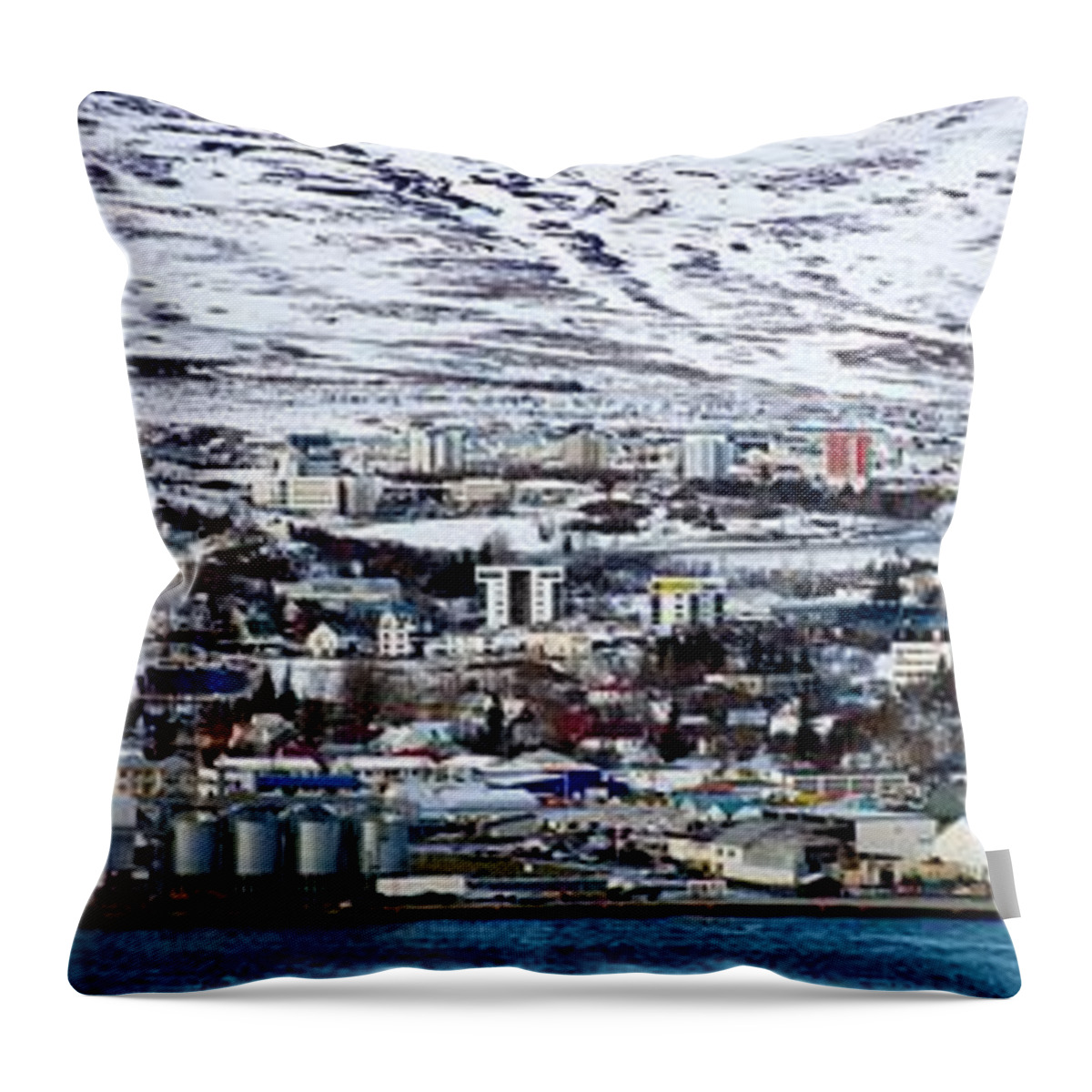 Northern Throw Pillow featuring the photograph Akureyri by Robert Grac