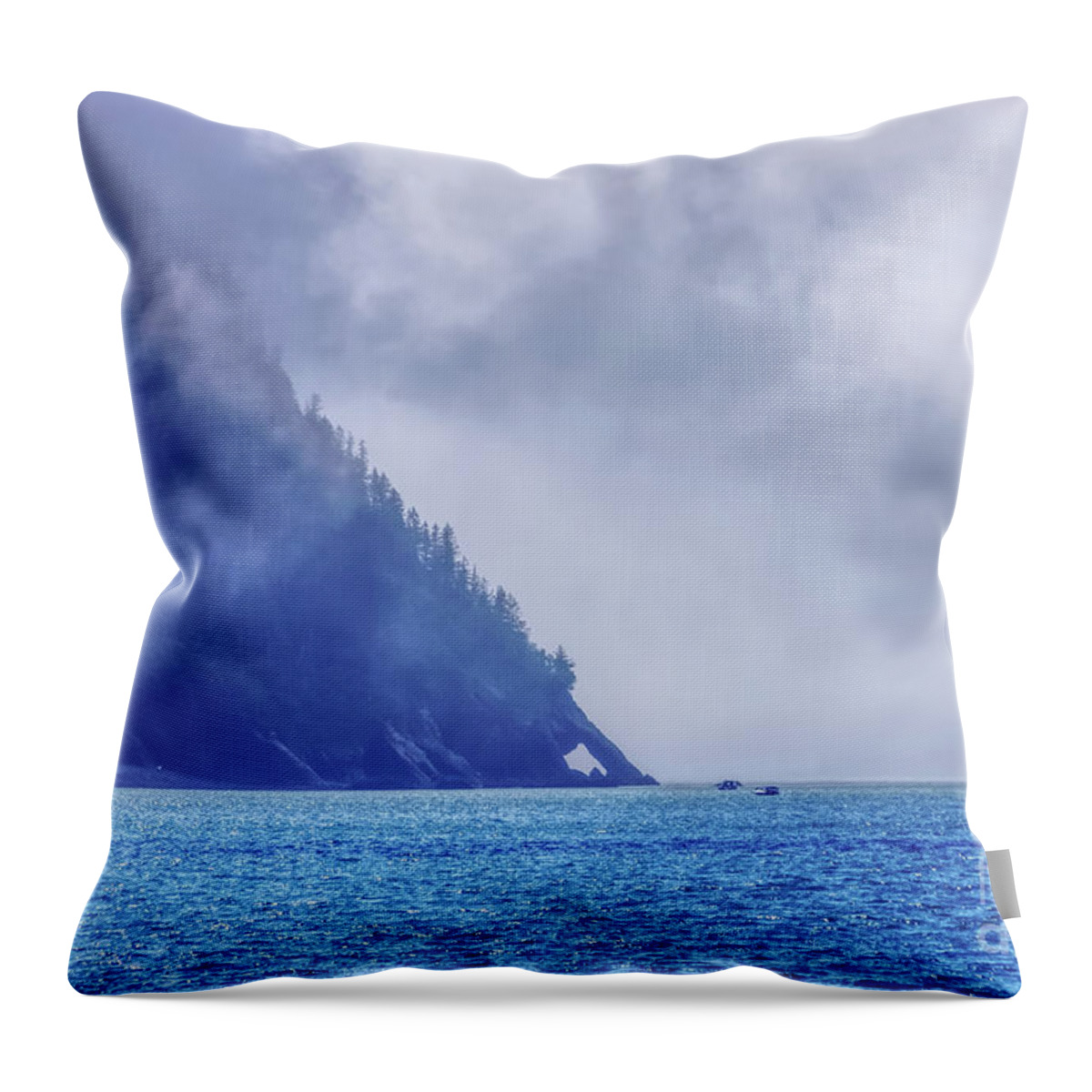 Alaska Throw Pillow featuring the photograph Alaska Blue Rock Formation by Jennifer White