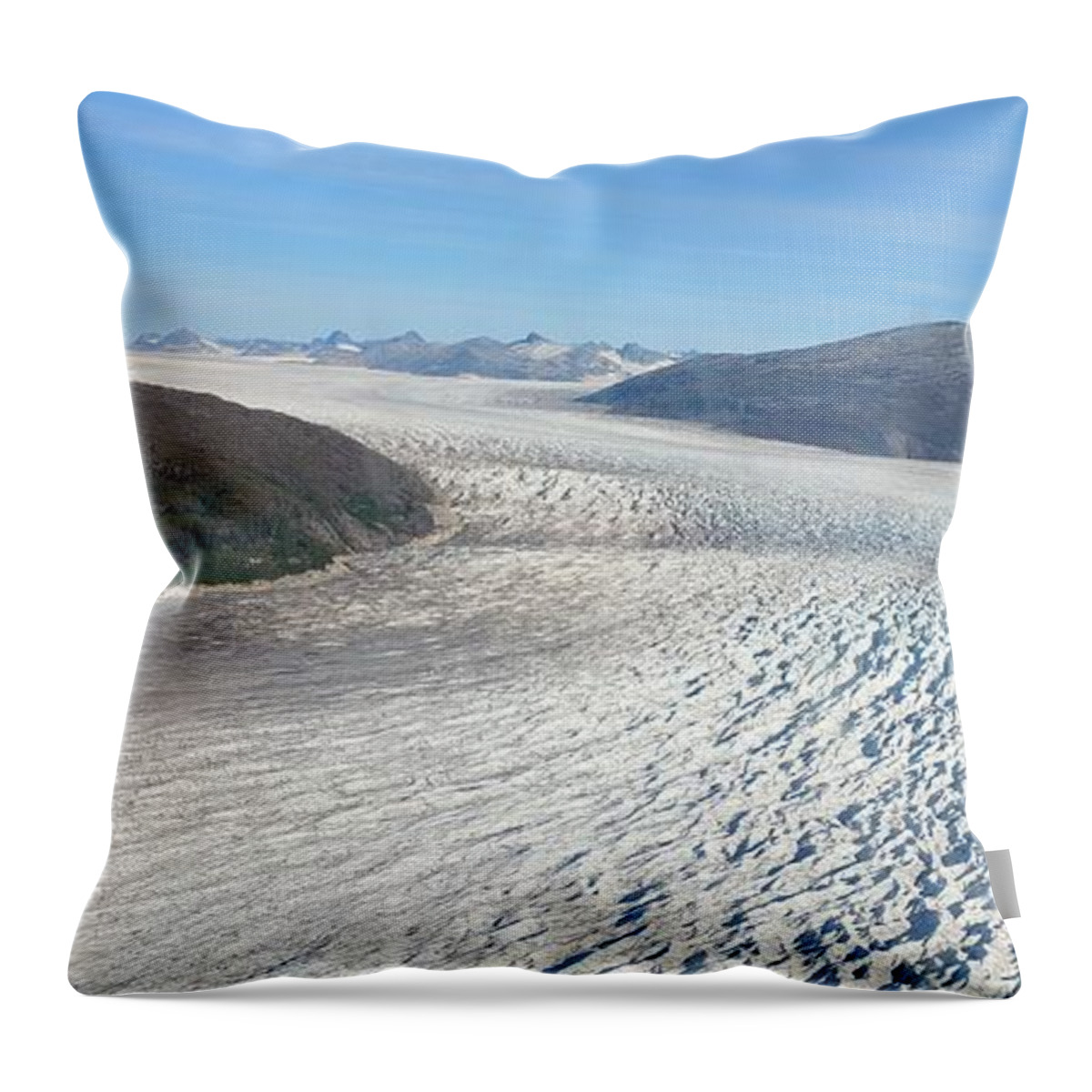 Alaska View Throw Pillow featuring the photograph Alaskan flight by Elena Pratt