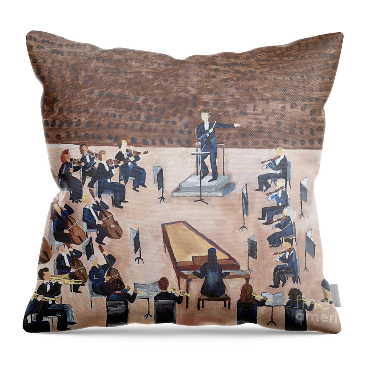 Messiah Throw Pillow featuring the painting Alexander's Messiah by Jennylynd James